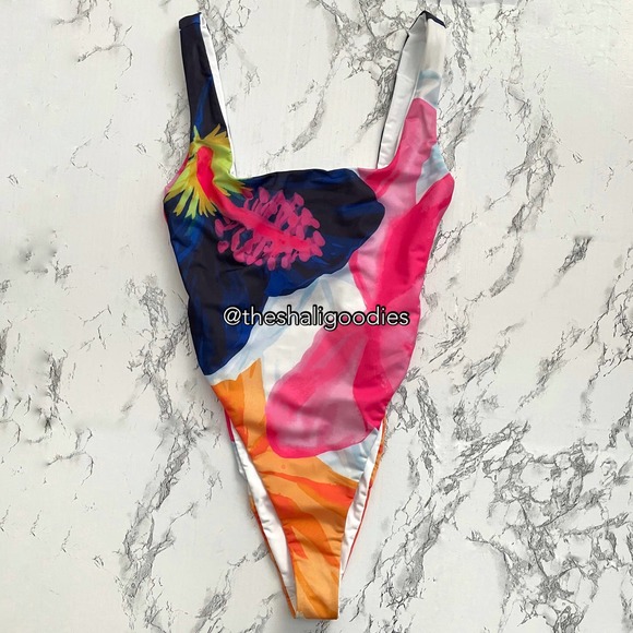 MARA HOFFMAN Idalia One Piece Swimsuit Floral Petal Print - Picture 5 of 9